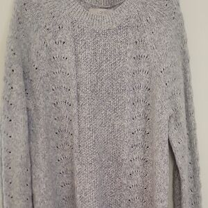 LOFT Light Gray Women's Crew Neck Sweater
